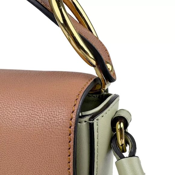 Auth Chloe Chloe C Handbag Crossbody Shoulder Bag Brown/Light Khaki - - Picture 5 of 13